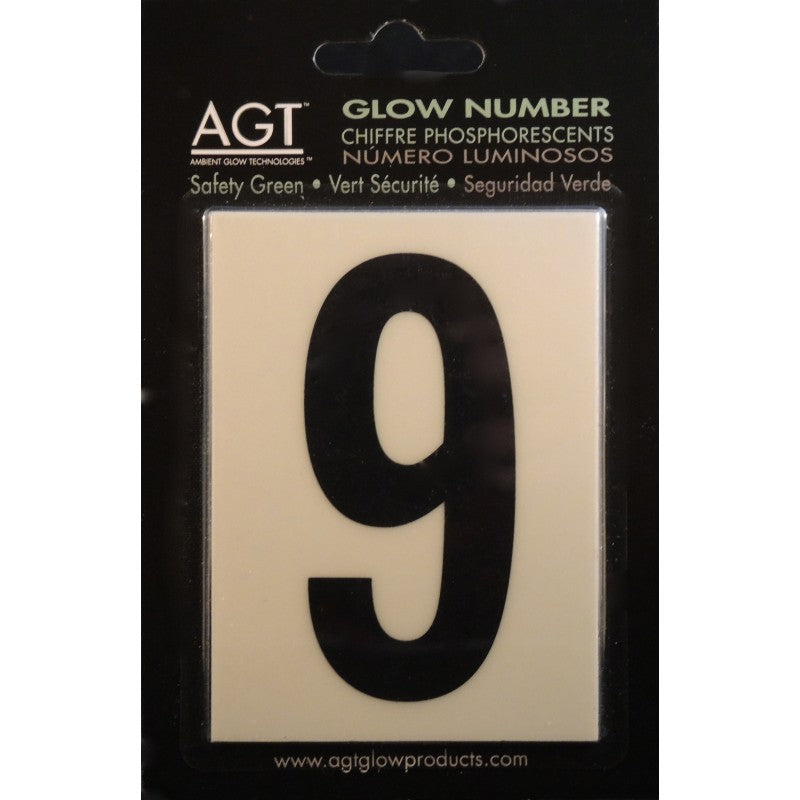 3.75" Peel & Stick Glow Numbers