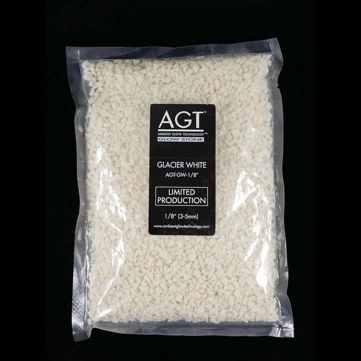 Ultra Grade Glow Stones - Glacier White - 1lb. - 1/8" (2-4mm) - <br> <span style="color:red;">LIMITED PRODUCTION</span> </br>