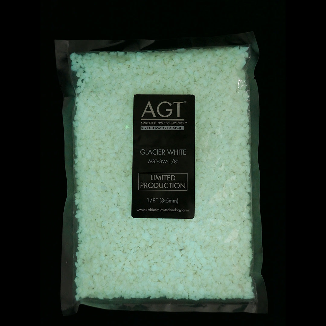 Ultra Grade Glow Stones - Glacier White - 1lb. - 1/8" (2-4mm) - <br> <span style="color:red;">LIMITED PRODUCTION</span> </br>