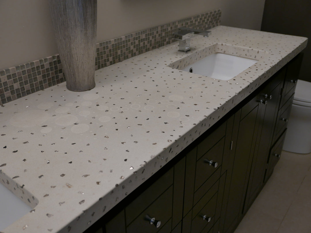 Glowing Crop Circles Concrete Vanity