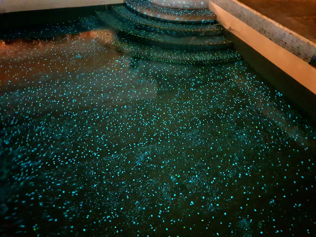 Glowing Pool Plaster in the Dominicana