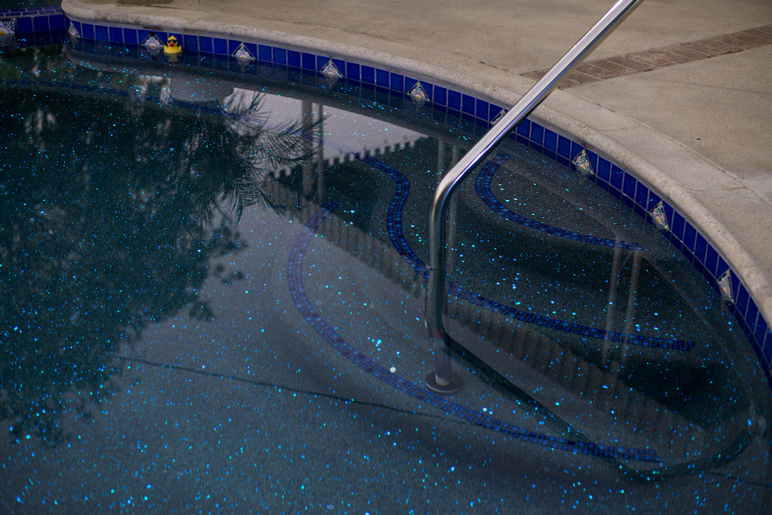 Glowing Pool Plaster Interior Powered By: AGT ULTRA Glow Stones