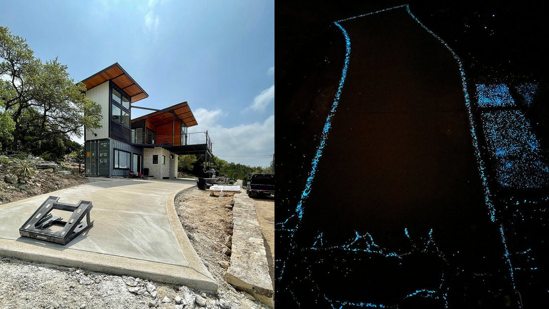 Glowing Concrete Driveway Border