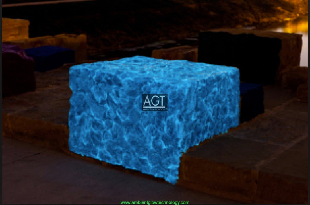 Glowing Cement Overlay 'BORG' Cube