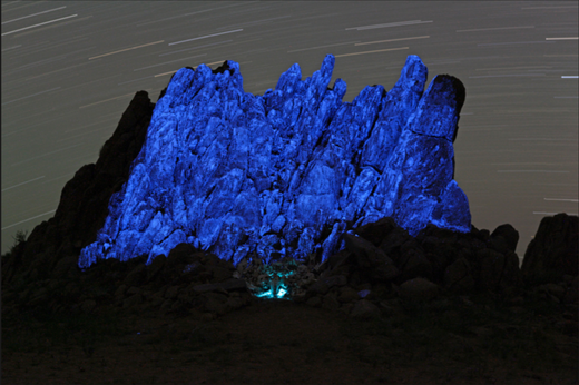 Glowing Art in the Gobi Desert