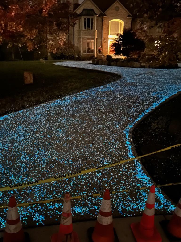 How to Install a Glow-In-The-Dark Driveway
