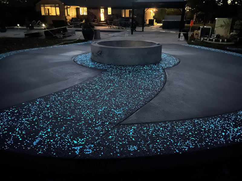 Minnesota Glowing Fire Pit Walkway