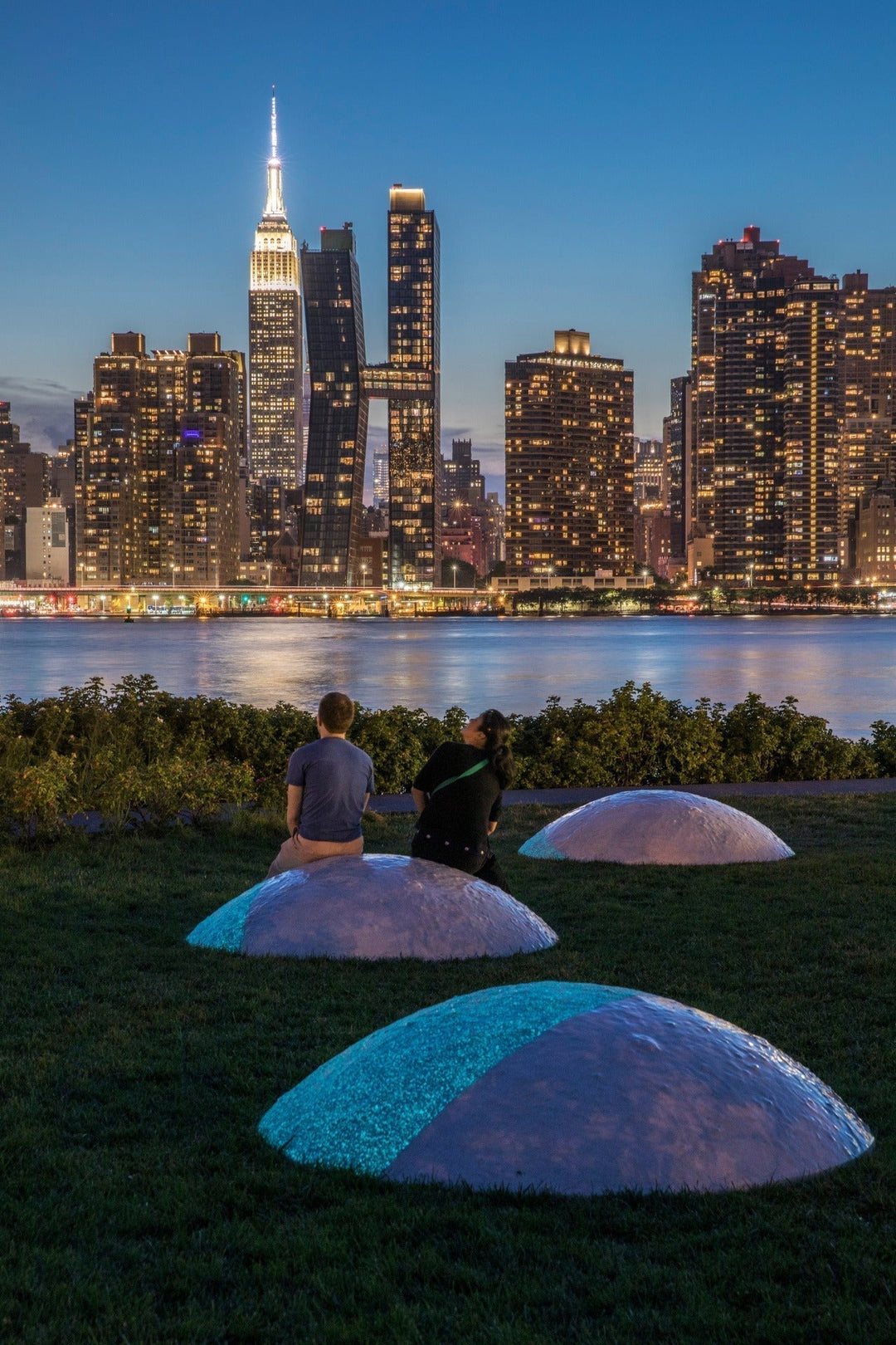 Lunar Glow on the NYC Waterfront