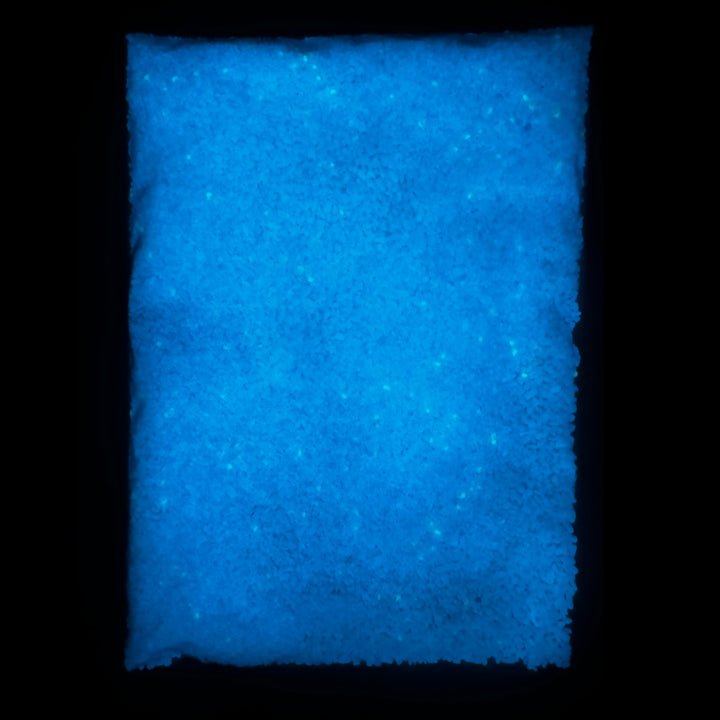 Resin Glow Sand - Sky Blue - 1lb. <span style="color:red;">(Single Batch with Emerald Flecks)</span>