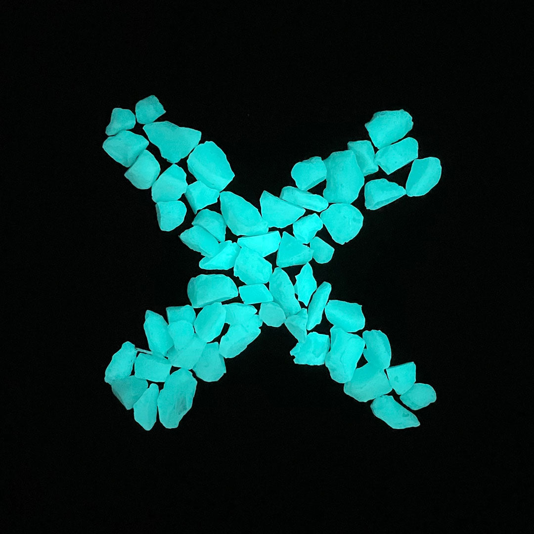 ULTRA-X Glow Stones - Aqua Blue - 1lb. <br><span style="color:red;">(Initial Product Batch Material)</span></br>