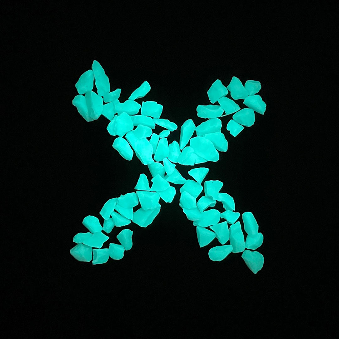 ULTRA-X Glow Stones - Aqua Blue - 1lb. <br><span style="color:red;">(Initial Product Batch Material)</span></br>