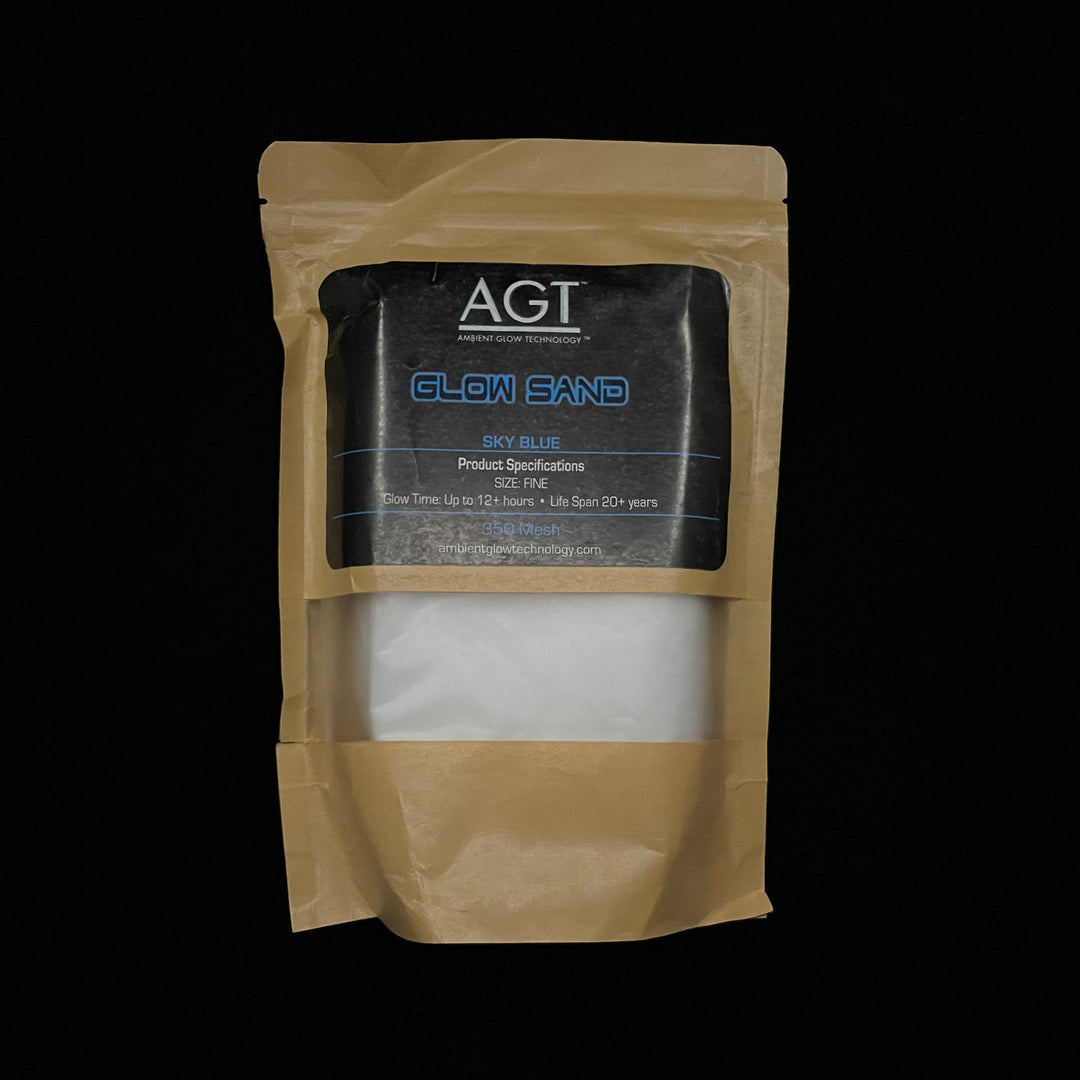 Packaging of AGT™ Sky Blue Fine Glow Sand