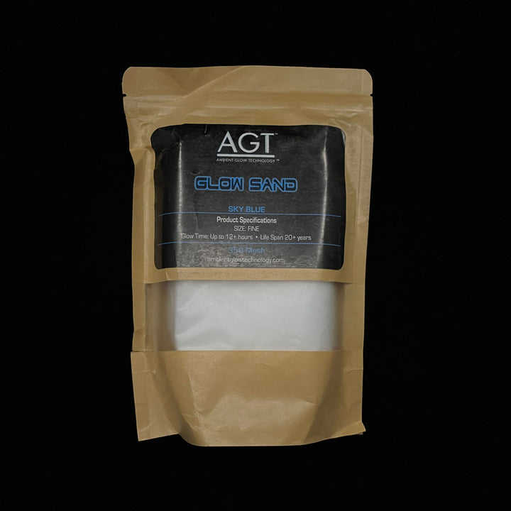 Packaging of AGT™ Sky Blue Fine Glow Sand